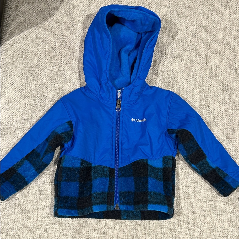 Columbia Blue and Black Hooded Jacket